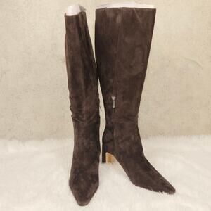 Sam Edelman Sylvia Knee Boots Chocolate W8.5 X Wide Calf NWB